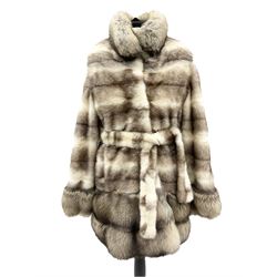 Mid length Mink and Fox fur ladies jacket by Pelliccerie Daria Silvi Marina approx size 14-16, with original tag.  