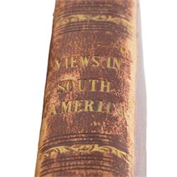 Sir William Gore Ouseley (British 1797-1866): 'Views in South America, from original drawings made in Brazil the River Plate, the Parana, &c', folio containing twenty six (26) tinted lithograph plates with lithographed titled and plan, dedication to Prince Albert with list of plates on verso, pub. London: Thomas McLean 1852, bound in oxblood leather and brown cloth
