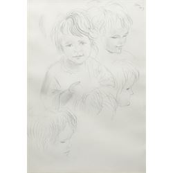 Augustus Edwin John O.M. (British 1878-1961): Portrait Study of Four Children, pencil sket...