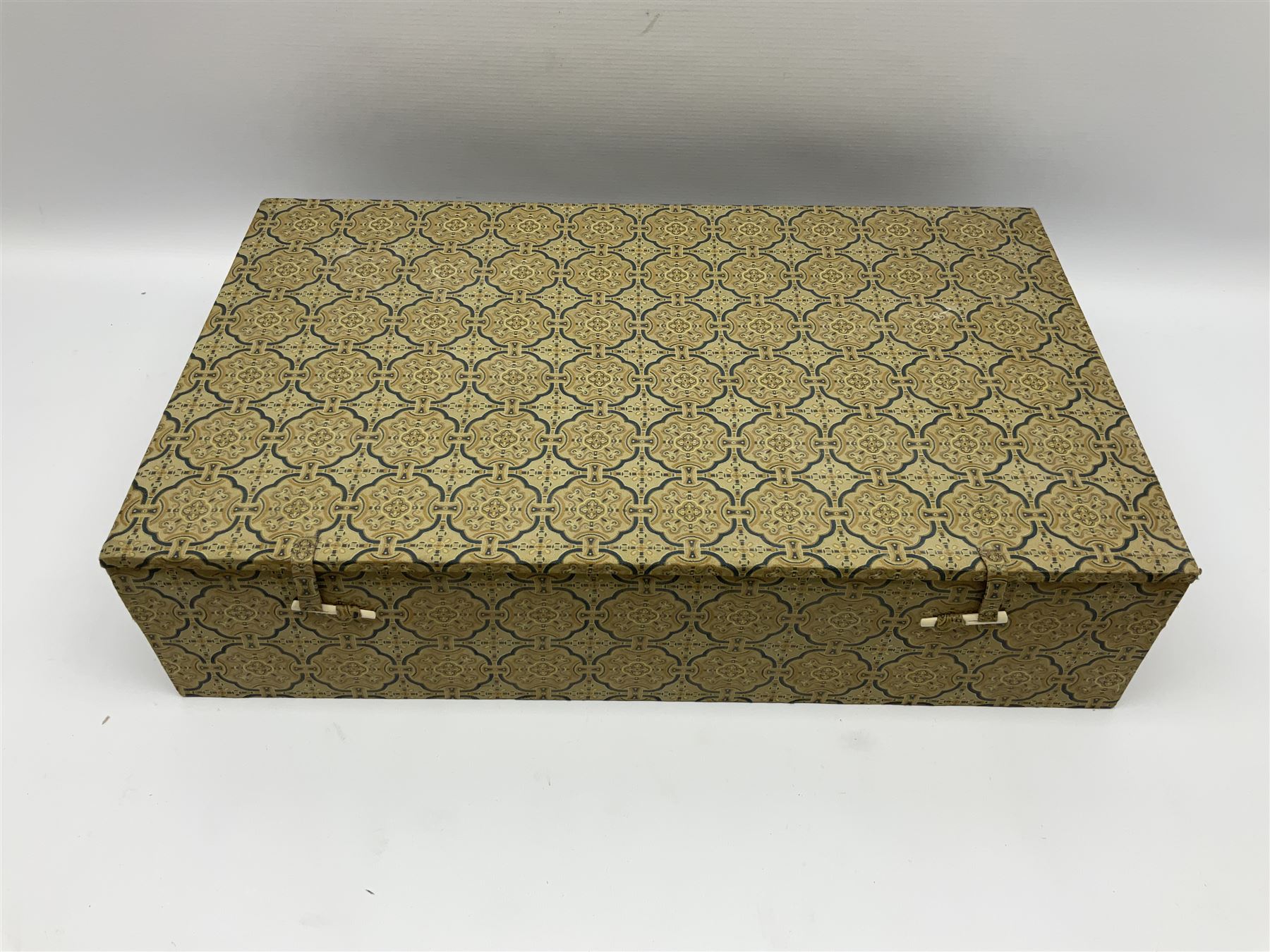 Chinese boxed collection of miniature polished hardstone musical instruments with hardwood stands