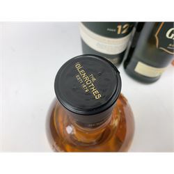 Scapa, The Orcadian single malt Scotch whisky, 70cl, 40% vol, Glenallachie, distillery edition speyside single malt Scotch whisky, 70cl, 40% vol, Glenfiddich, 12 year old, single malt Scotch whisky, 70cl, 40% vol and the Glenrothes, vintage reserve single malt whisky, 700ml, 40% vol (4)