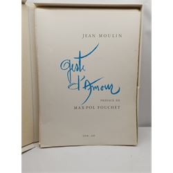 Jean Moulin (French 1933-2009): 'Geste d'Amour', portfolio of 27 large lithographs of children each signed and numbered 133/150 in pencil, 77cm x 57cm in original case with text