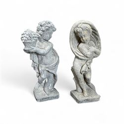 The four seasons-  cast stone garden cherub figures