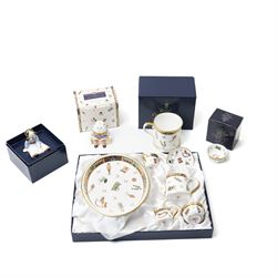 Royal Crown Derby 'Treasures of Childhood' miniature tea service, together with Humpty Dum...