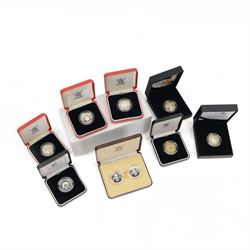 Eight The Royal Mint United Kingdom silver proof piedfort two pound coins or sets, comprising 1989 'Tercentenary Of The Claim Of Rights' and 'Tercentenary Of The Bill Of Rights' two coin set, 1994 'Commemorating the Tercentenary of the Bank of England', 1995 'Second World War', 1995 '50th Anniversary of the United Nations', 1996 'A Celebration of Football', 1997, 2008 'Olympic Games Handover Ceremony' and 2012 'Charles Dickens A 200th Anniversary Celebration', all cased with certificates
