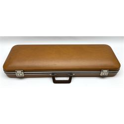 Early 20th century German Ernst Kreusler violin with 36cm two-piece maple back and ribs and spruce top, bears label 'Ernst Kreusler Dresden Anno 1925  Hand made reproduction of Antonius Stradivarius Cremona', overall L59cm; in hard carrying case