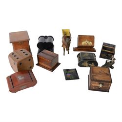 Collection of early 20th century and later novelty cigarette dispensers, including Japanes...