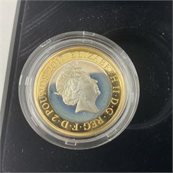 Four The Royal Mint United Kingdom silver proof piedfort two pound coins, comprising 2017 'First World War Aviation', 2018 'The 200th Anniversary of the Publication of Frankenstein', 2019 'The 75th Anniversary of D-Day' and 2020 'The 75th Anniversary of VE Day', all cased with certificates 