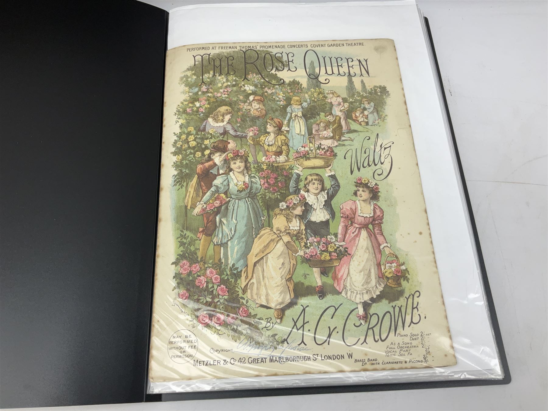 Albums of Victorian and later sheet music covers relating to flowers to