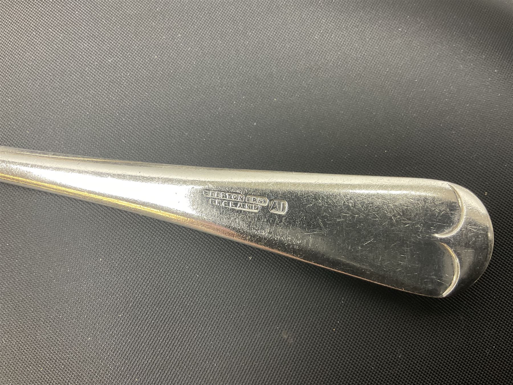 Mother of Pearl handled cutlery, with silver ferrules, comprising six fish knives and forks and six fruit knives and forks, the ferrules hallmarked Yates Brothers, Sheffield 1905, together with silver plated Edwardian three piece tea service and other flatware 