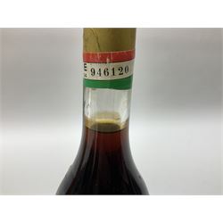 Presentation set comprising Hine Antique cognac 70cl, 40% volume and four miniature bottles of Hine cognac, 1957, 1960, two 1982, all 5cl, 40%   together with bottle of Tokaji sweet wine, 500ml, 13%