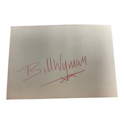 The Rolling Stones: set of five signatures - Mick Jagger, Keith Richards, Bill Wyman, Brian Jones and Charlie Watts 