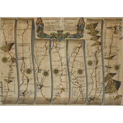 John Ogilby (British 1600-1676): 'The Road from London to Montgomery - North Wales', 17th ...