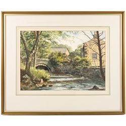 Arthur Craven (British 1934-2013): 'Bubbling Waters at Wycoller Farm' - Lancashire and 'Springs Farm - Enfield Side' - West Yorkshire, two watercolours signed, titled on label verso max 33.5cm x 47.5cm (2)
