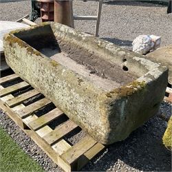 19th century large carved stone trough  - THIS LOT IS TO BE COLLECTED BY APPOINTMENT FROM DUGGLEBY STORAGE, GREAT HILL, EASTFIELD, SCARBOROUGH, YO11 3TX