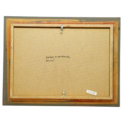 William Burns (British 1923-2010): 'Swans a Swimming', oil on board unsigned, titled verso 34cm x 49cm
Provenance: consigned by the artist's daughter - never previously been on the market