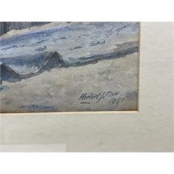 Herbert John Finn (British 1860-1942): Capstan and Boathouse at Kingsdown - Kent, watercolour signed, titled verso 16cm x 24cm