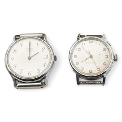 Zenith 9ct gold manual wind wristwatch, London 1948, on gilt strap, Vertex 9ct gold manual wind wristwatch, on expanding gilt strap, Tissot Camping gold-plated and stainless steel manual wind wristwatch, one other Tissot and four other wristwatches