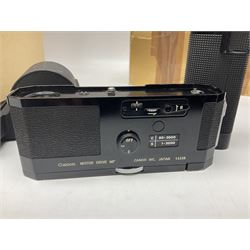 Nikon F-401 camera body, serial no. 2064766, together with Nikon Shutter Speed range, serial no.106395, and other Nikon equipment and camera bodies 