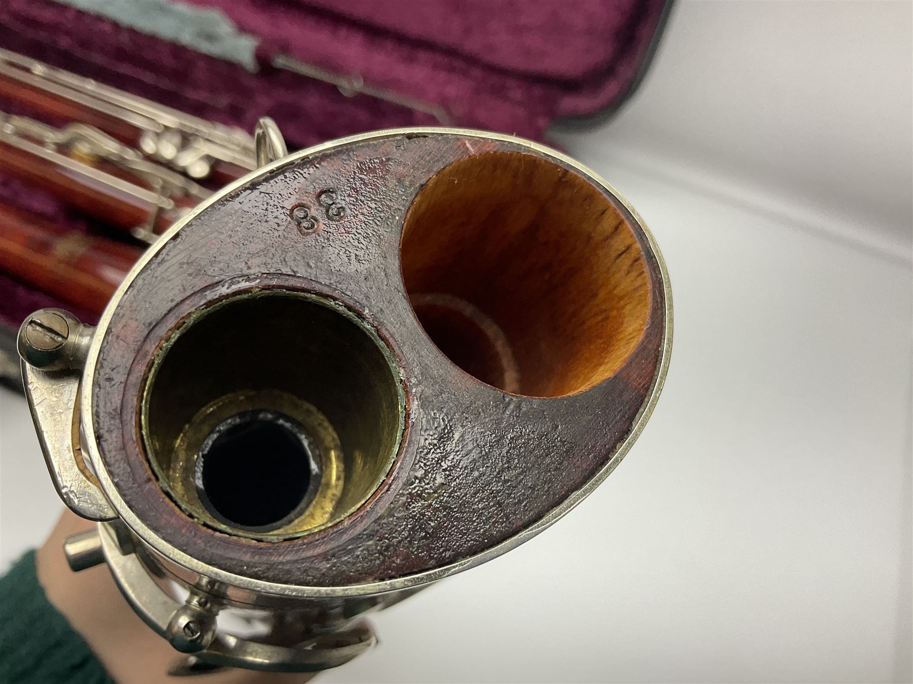 Lafleur bassoon imported by Boosey & Hawkes from Czechoslovakia, serial no.8 2600; in fitted hard carrying case with crooks and accessories