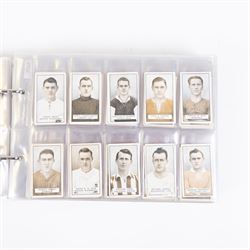 Collection of Edwardian and later Football related trading and cigarette cards, including forty-nine of fifty 1906 Ogden's Football Club Colours, 1922 PALS Footall series, ninety of one hundred 1925 Gallaher Famous Footballers, complete set of forty-four 1926 Ogden's Captains of Association Football Clubs and Colours, complete set of fifty 1927 Players Football Caricatures by MAC,  complete set of fifty 1927 Players Football Caricatures by RIP,  complete set of fifty 1930 Players Association Cup Winners, complete set of 50 1933 Ogdens AFC Nicknames etc, housed in brown cigarette card album