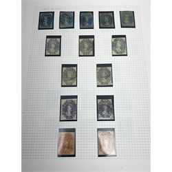 Van Diemen's Land (Tasmania) Queen Victoria and later stamps, including 1853-4 one penny and four penny stamps, 1855 two pence and four pence, 1856 one penny, 1857 various values, 1864-80 various perf issues etc, housed on pages
