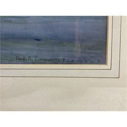Fred A Simmonds (British 20th century): 'A Rough Sea Whitby', watercolour signed, titled verso 37cm x 48cm