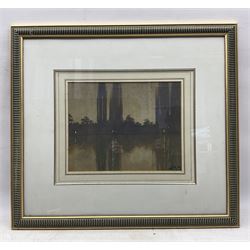 Henry Masterman Mist (Canadian 1871-1954): 'D'Oyly Carte Island - Weybridge', watercolour signed with initials, titled and dated 1920 verso 26cm x 32cm 