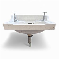 Collection of three sinks - one Belfast Sink plus two handwash sinks with two pedestals