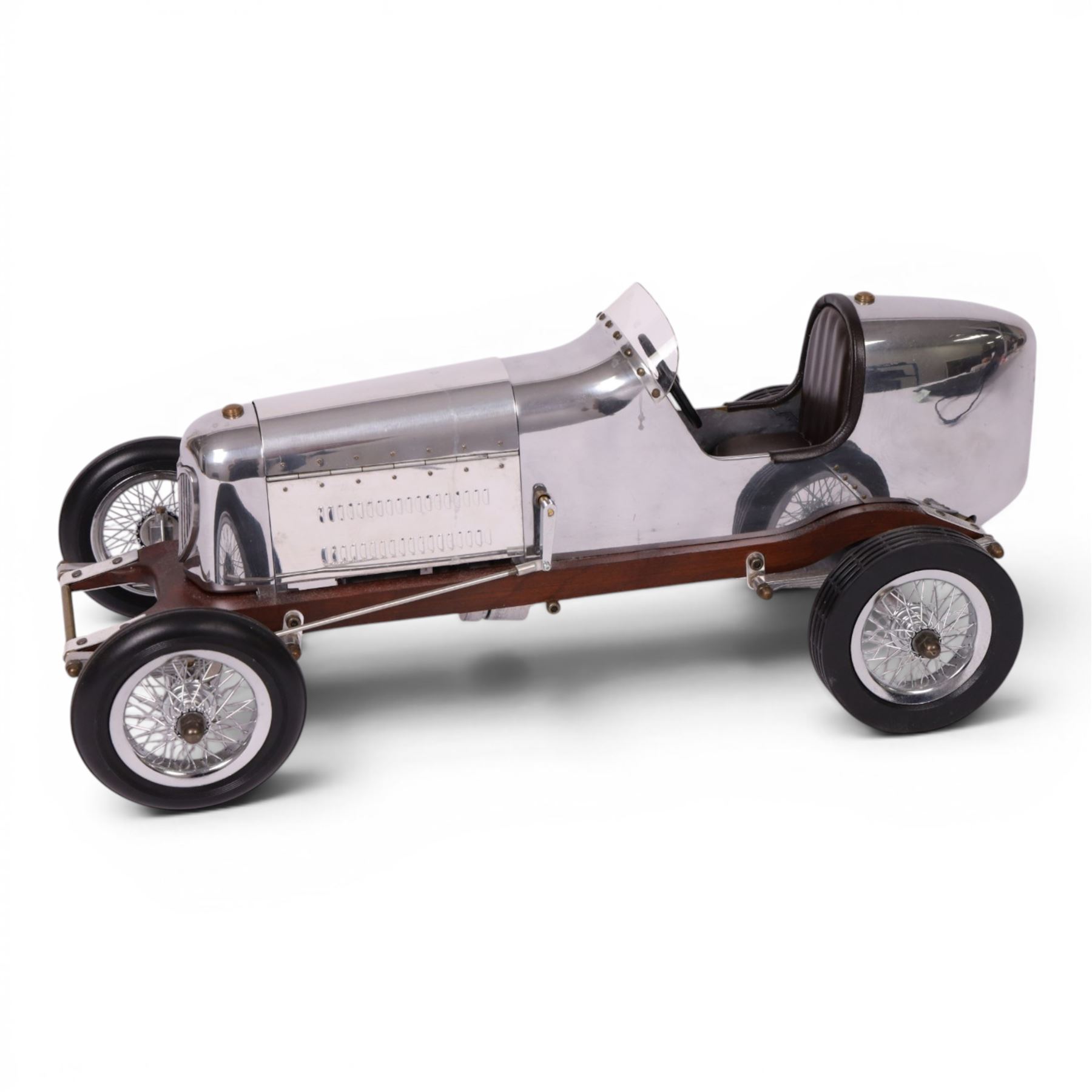 Authentic Models Bantam Midget model car, in chrome, L48cm, H19cm