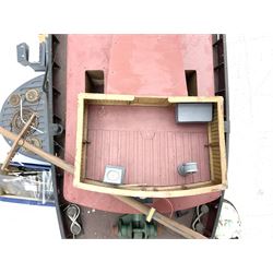 Large model of the tugboat 'Dhulia' on a wooden stand L144cm, together with a box of additional parts and plans