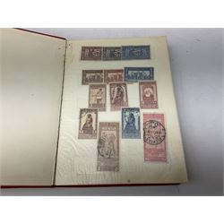 Great British and World stamps, including pre-decimal Queen Elizabeth II, Belgium, Canada, Costa Rica, Honduras, Japan etc, housed in various albums, stockbooks and loose, in one box