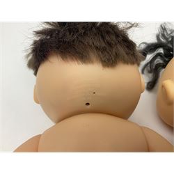 Plush covered soft toy of a swimming duck with squeeze type musical action L17cm; and collection of ten Cabbage Patch type dolls by various makers including Mattel, Hasbro, Appalachian Artworks, Migliorati etc