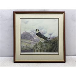 Rosemary H Coates (British Contemporary): 'The Middleton Hunt', limited edition print signed dated 2002 and numbered 35/150, 41cm x 59cm; John R Morris (20th century): Peregrine Falcon, artist's proof print signed and numbered 9/10 pub. 1990, 39cm x 42cm (2)