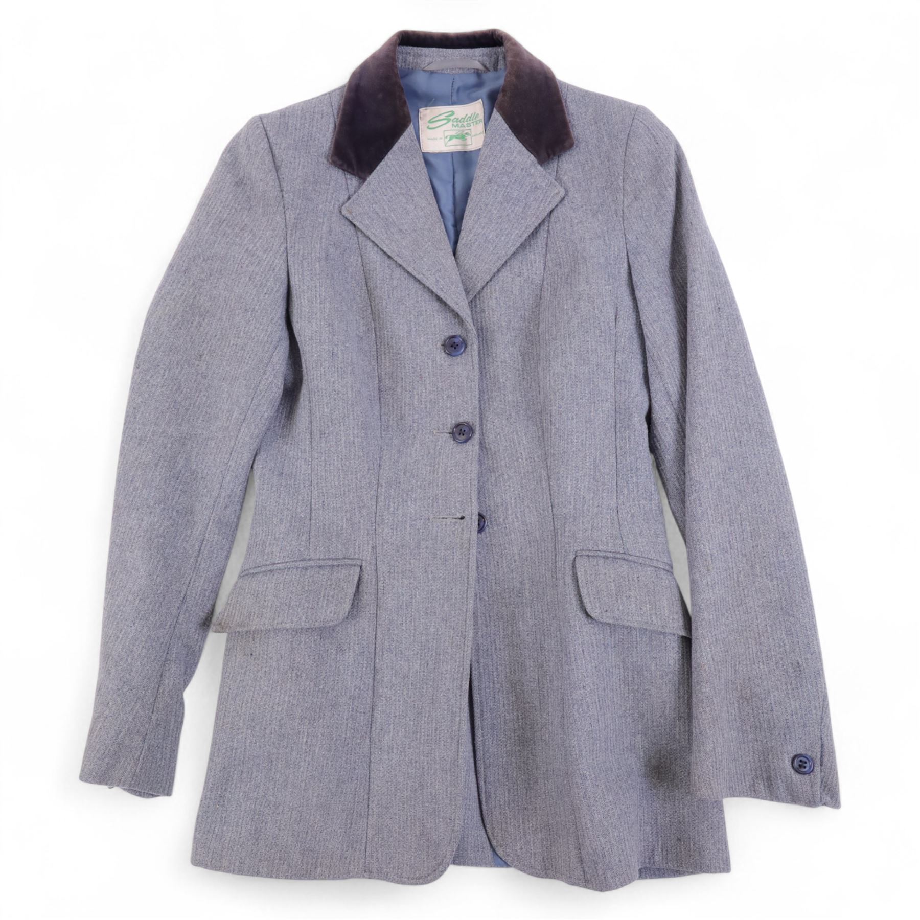 Scott & Co top hat, together with  bowler hat, two shooting sticks, WWII rubber long coat, two riding show jackets and other collectable items 