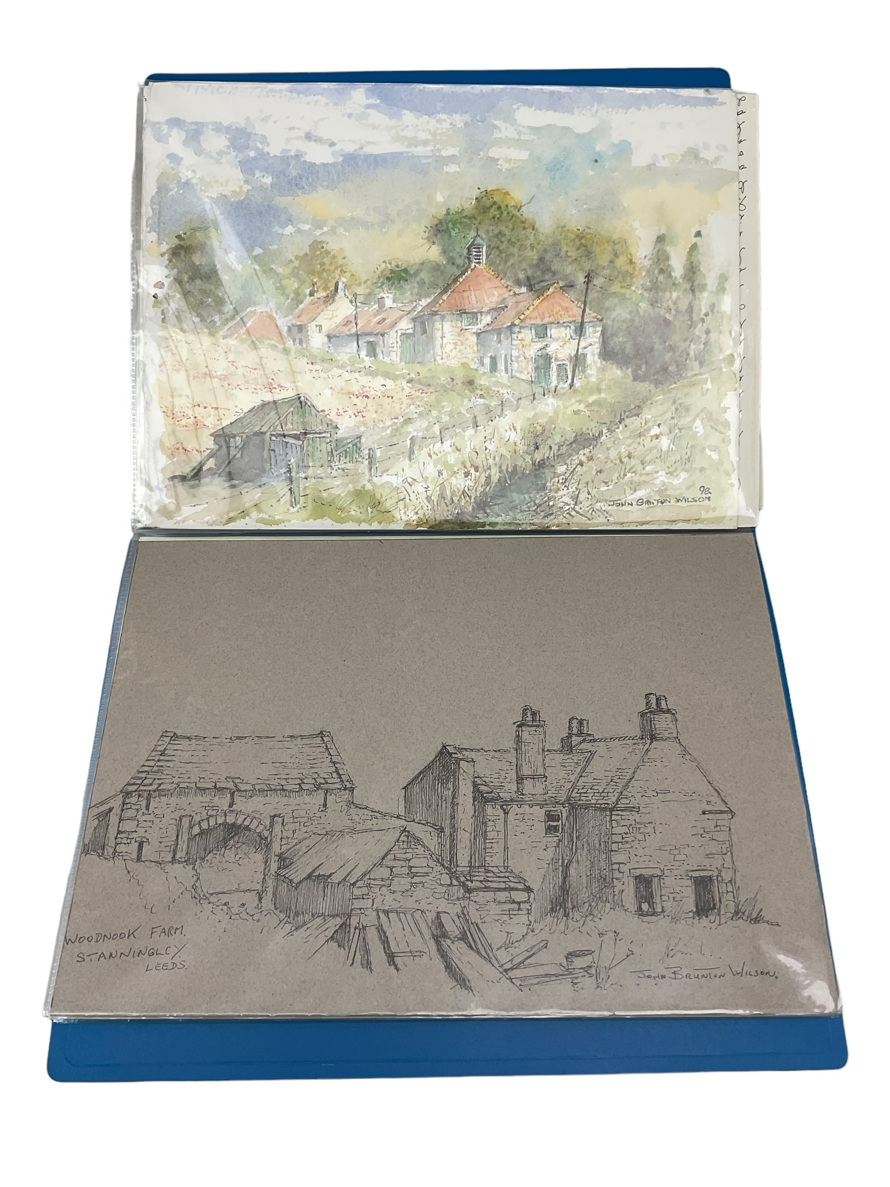 John Brunton Wilson (Yorkshire 20th century): Yorkshire Dales Views, collection of approximately 30 unframed watercolours, max 21cm x 29cm, together with another framed example 19cm x 24cm (qty)