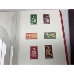 New Zealand stamps including health stamps, various Queen Victoria and later issues etc, housed in a small stockbook and a ring binder folder