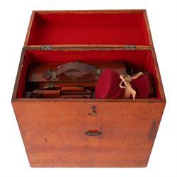 IVORY Early 20th century Taylor's Drug Co. The Albion half plate camera, with brass lens two plates numbered 2 and 4,and accessories, in leather carry case