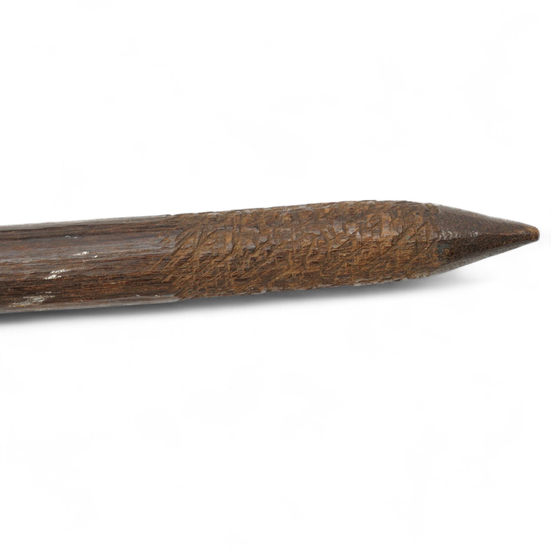 Two Australian Aboriginal digging sticks, longer 71cm