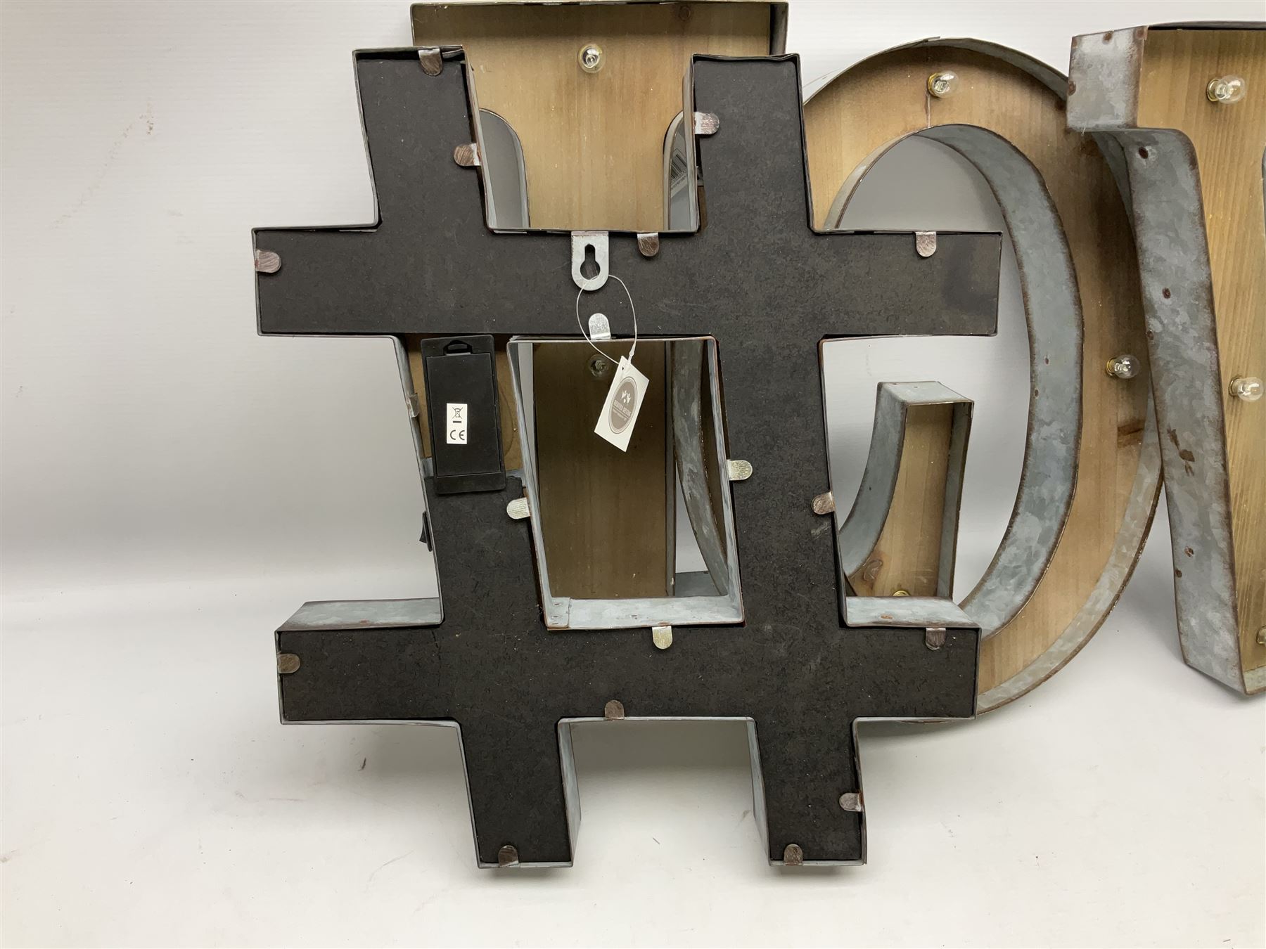 Light up #LOVE letter love signs