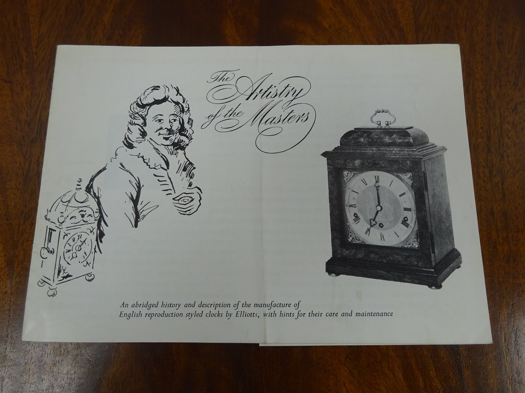 1960's teak cased Elliott mantel clock, silvered dial inscribed W