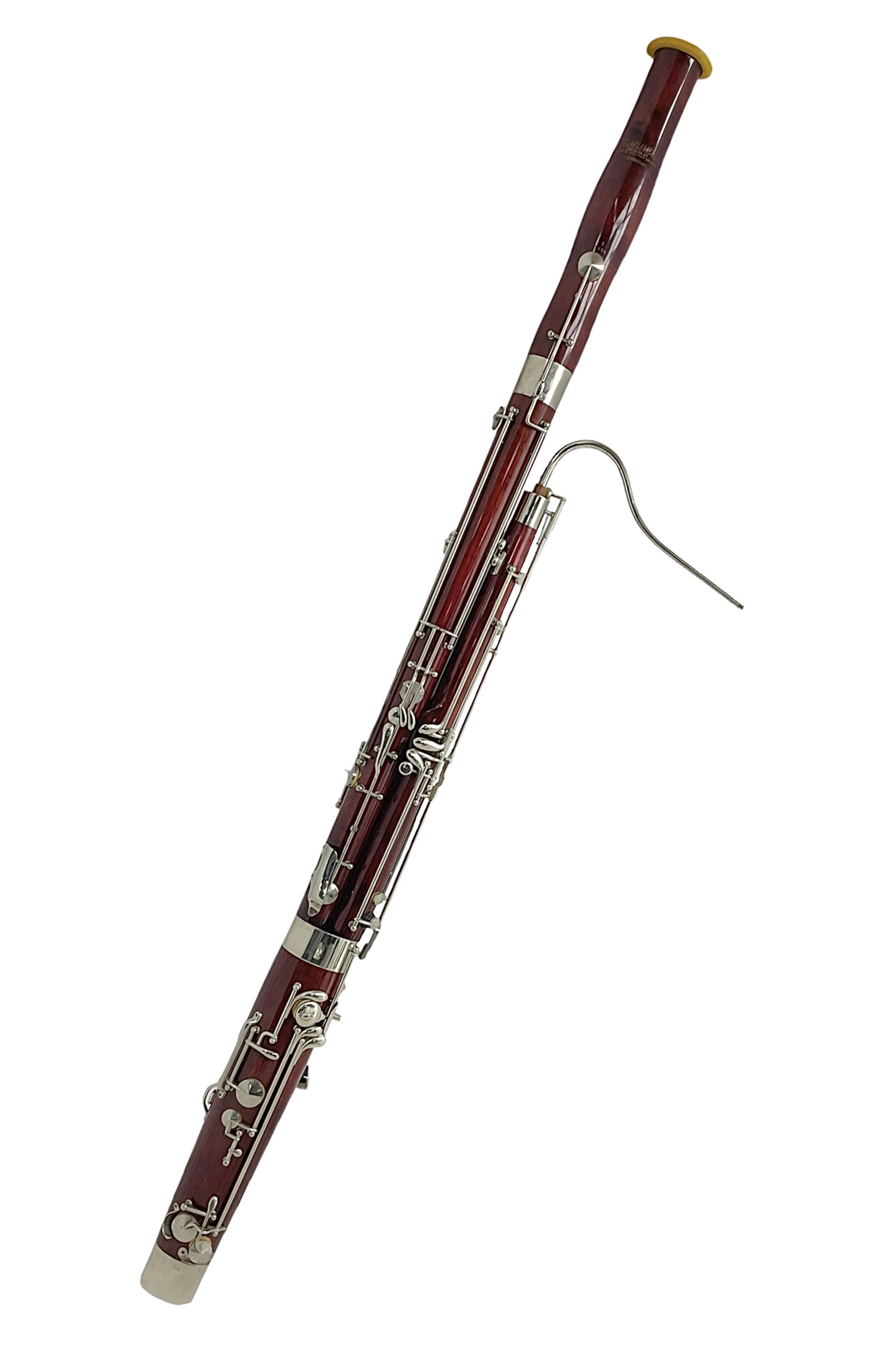 Lafleur bassoon imported by Boosey & Hawkes from Czechoslovakia, serial no.8 2600; in fitted hard carrying case with crooks and accessories