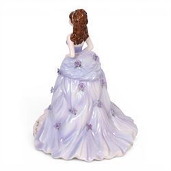 Coalport figure English Rose Collection : Last in the Series, Lilac Time, No. 86 of 1000, with box and certificate, H26cm