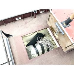 Large model of the tugboat 'Dhulia' on a wooden stand L144cm, together with a box of additional parts and plans