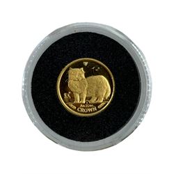 Four one twenty-fifth of an ounce 24 carat gold coins, from 'The Smallest Gold Coins of the World Collection', all with Westminster certificates (4)