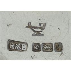 Edwardian silver novelty cigar table lighter, modelled as a Roman oil lamp, the body engraved to one side with bird in flight, hallmarked Roberts & Belk Ltd, Sheffield 1901, approximate weight 2.41 ozt (75 grams)