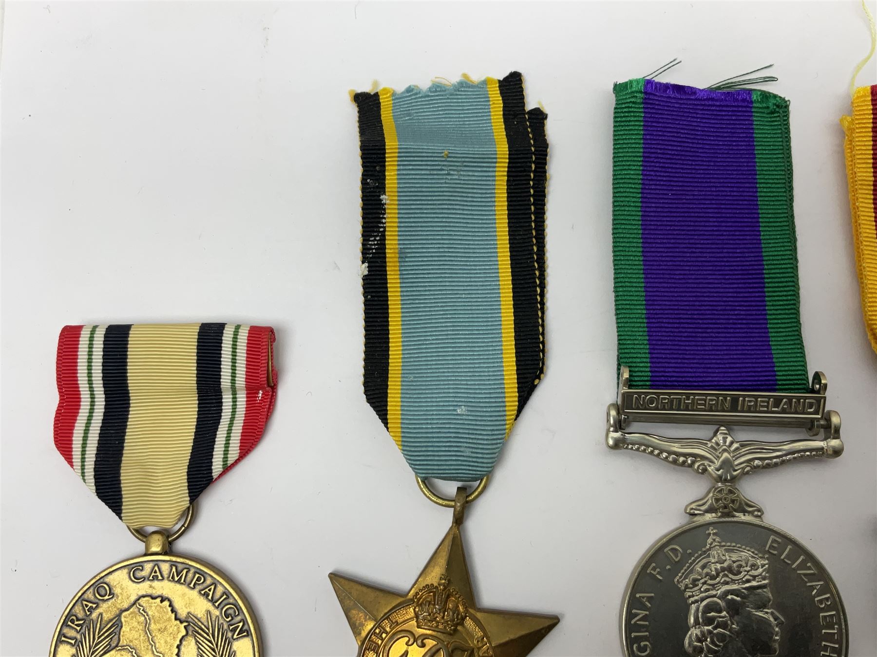 Twelve copy medals including for Operational Service, Gulf Medal, South Atlantic Medal, Iraq Medal, General Service Medal, Air Crew Europe Star, RMS Carpathia etc; all with ribbons (12)