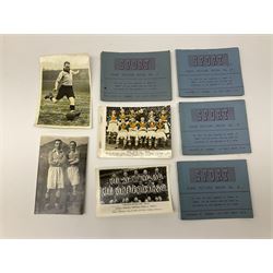 Football - five (ex.6) 'Sport Team Picture Books' published in 1949 by Sport magazine, each book containing six football team picture cards including Spurs, Everton, Leeds, Man City, Hull etc; other footballing ephemera including two books; quantity of photographs of film stars, cigarette cards etc
