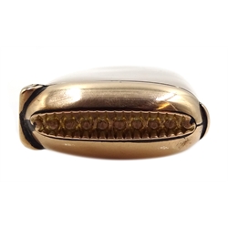 Edwardian 9ct rose gold combination vesta case and sovereign holder by Rolason Brothers, Chester 1903, approx 31.2gm