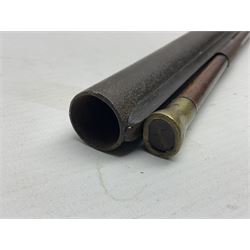 Early 19th century 20-bore flintlock converted to percussion fowling piece by Fisher, the 96.5cm(38